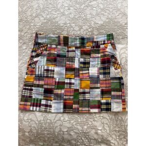J. Crew Multicolor Patchwork Mini Skirt